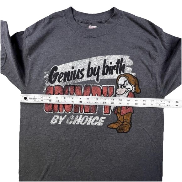Disney Parks Lot of 2 Grumpy T-Shirts Adult M Gray & Tan Seven Dwarfs - Picture 12 of 13